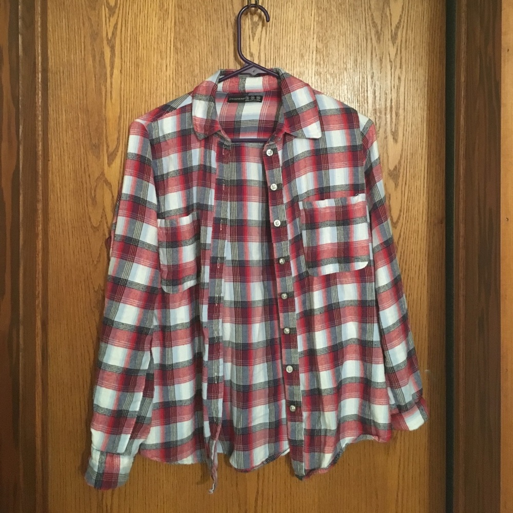 Red and blue plaid flannel