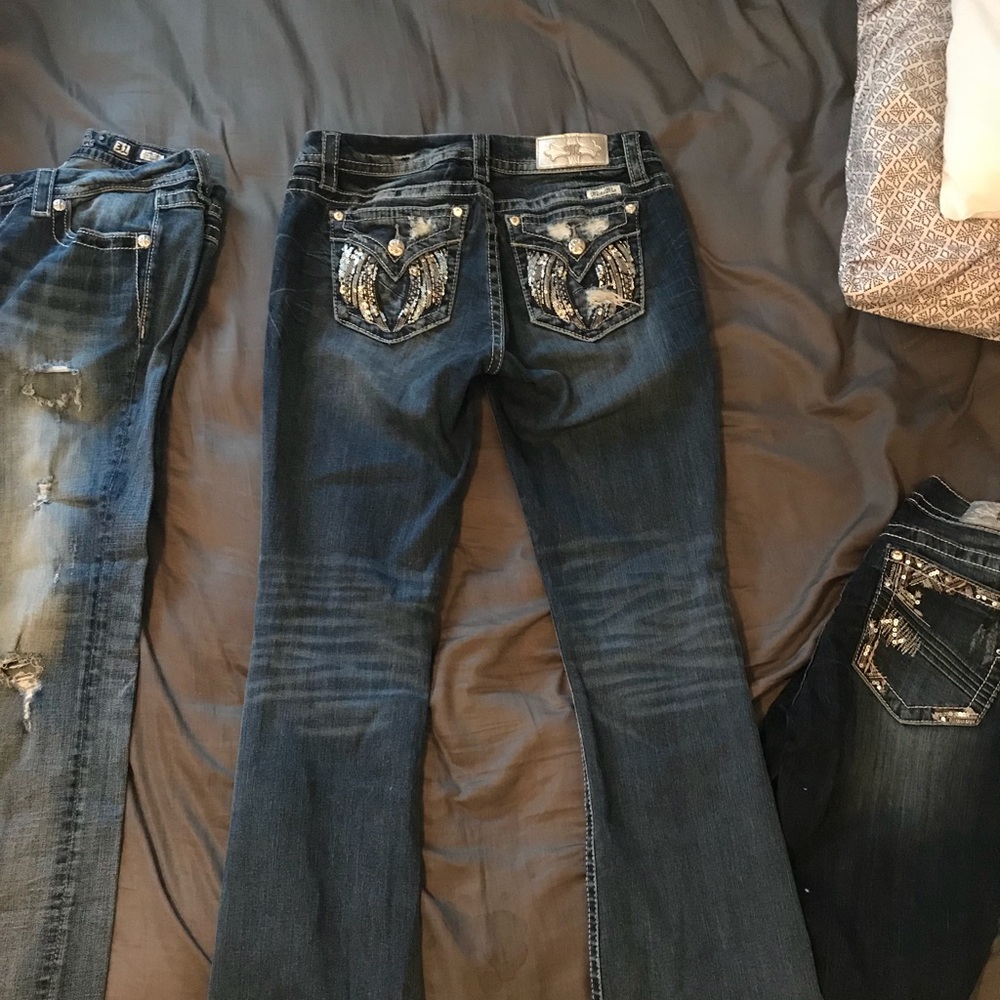 Boot cut Miss Me jeans, ALMOST BRAND NEW!