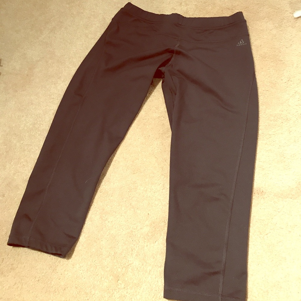 Adidas Dark charcoal grey running capris