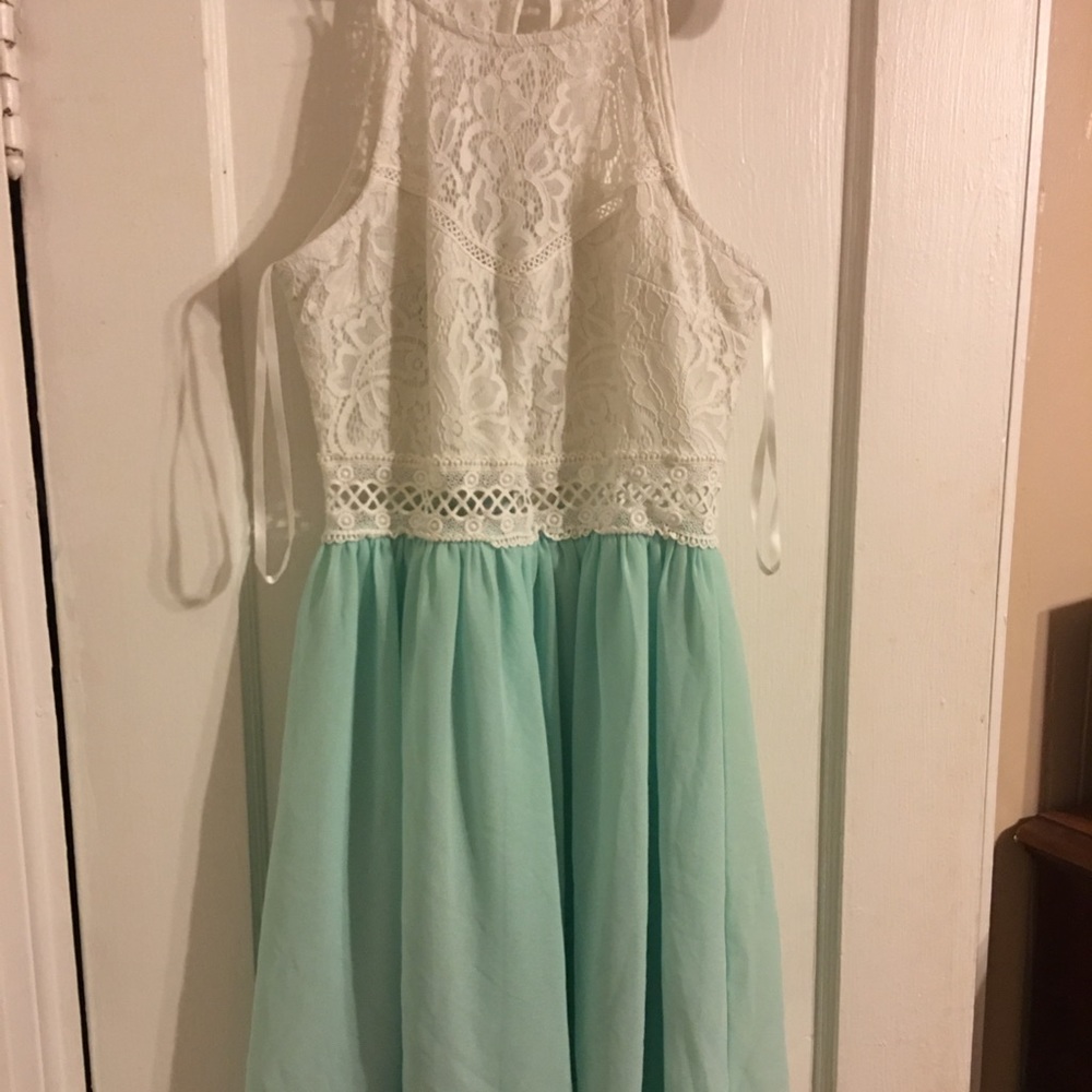 Baby Blue Lace Dress