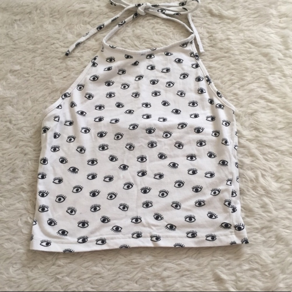 black and white Brandy All Eyes on You halter - Picture 4 of 8