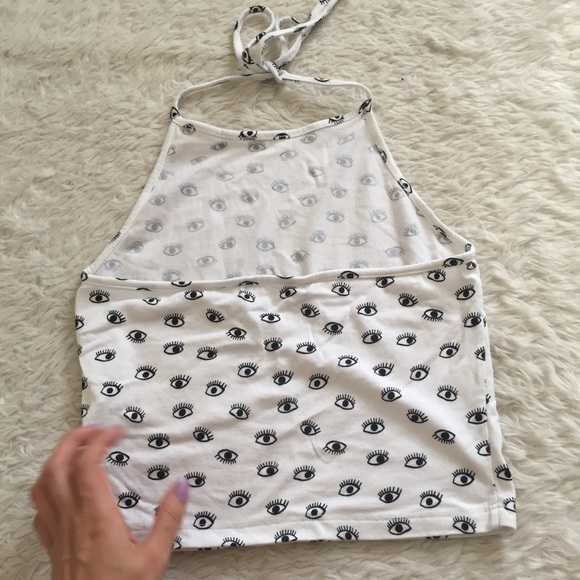 black and white Brandy All Eyes on You halter - Picture 3 of 8