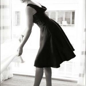 Dessy Collection Brown Satin Dress