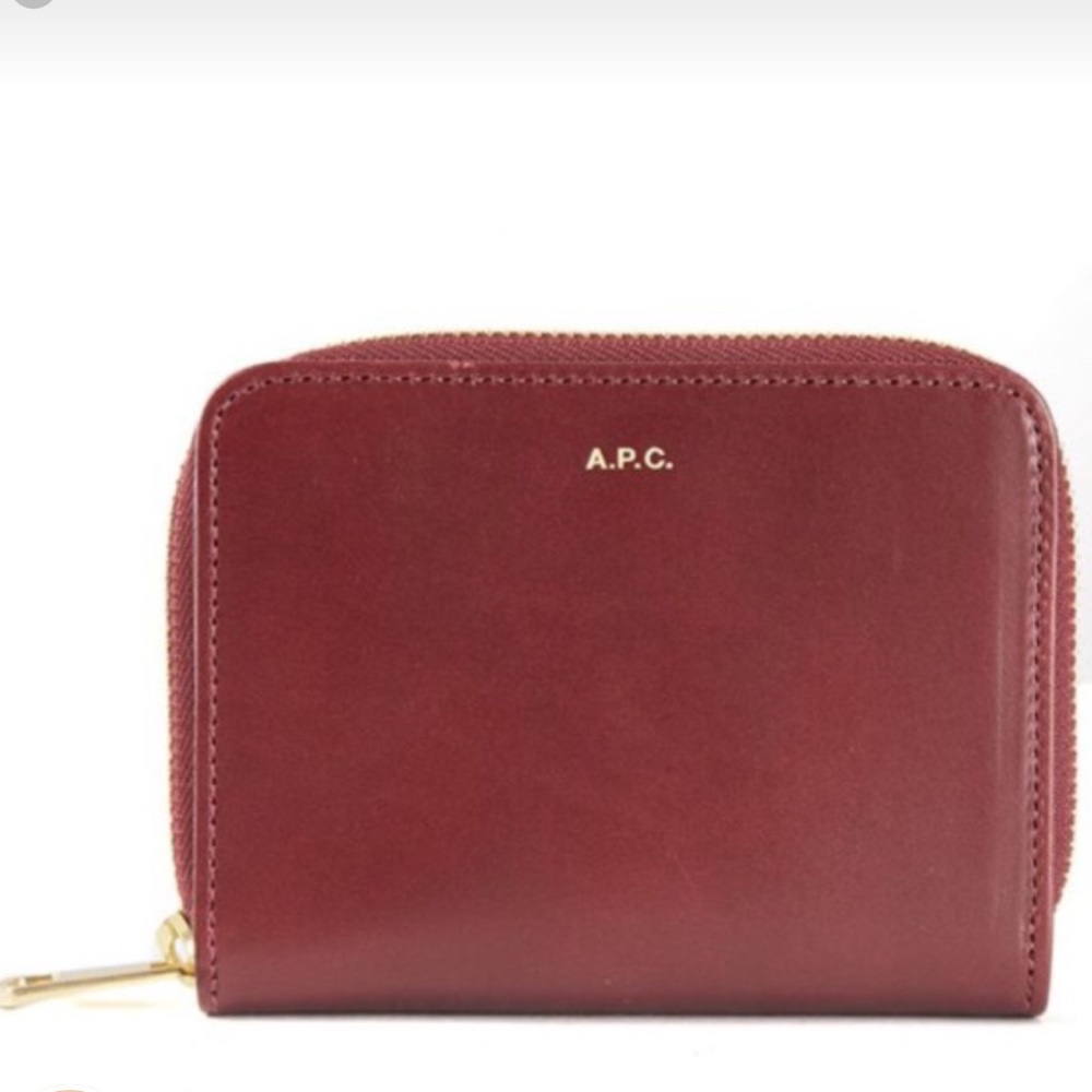 A.P. C OXBLOOD WALLET Nwt