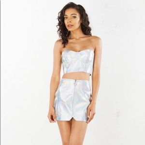 REHAB metallic set in SILVER