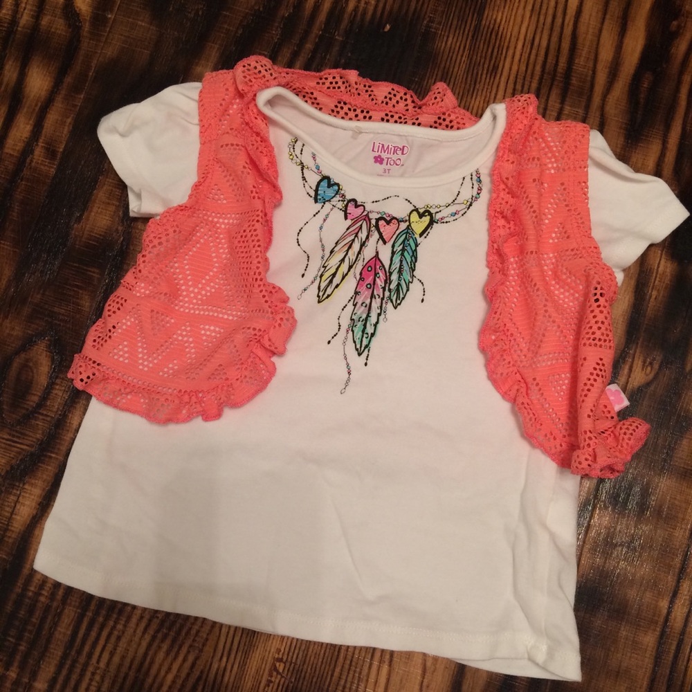 Girls T-Shirt with built in vest