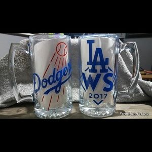 Dodgers Glass beer cup, 25 ounces!