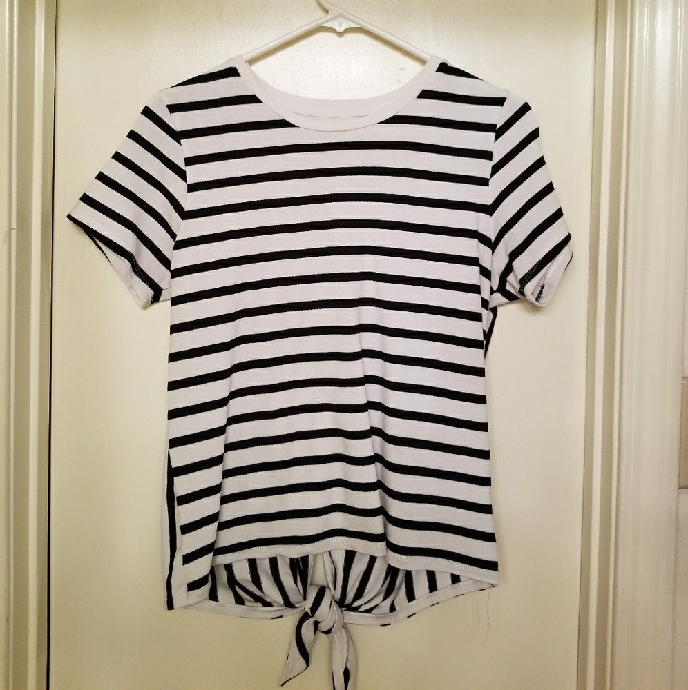Madewell striped shirt with tie back