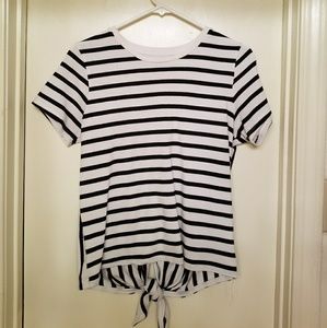 Madewell striped shirt with tie back