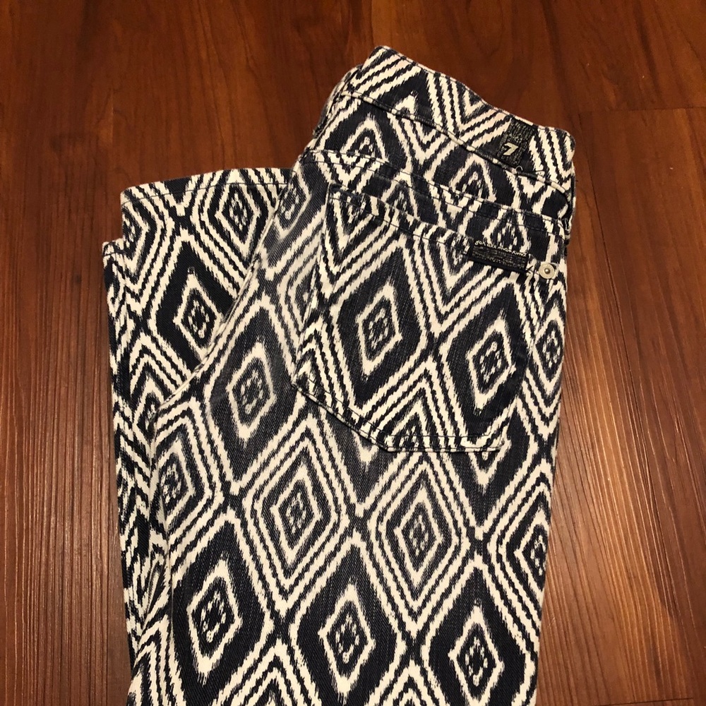 7forallmankind skinny cropped Aztec jean