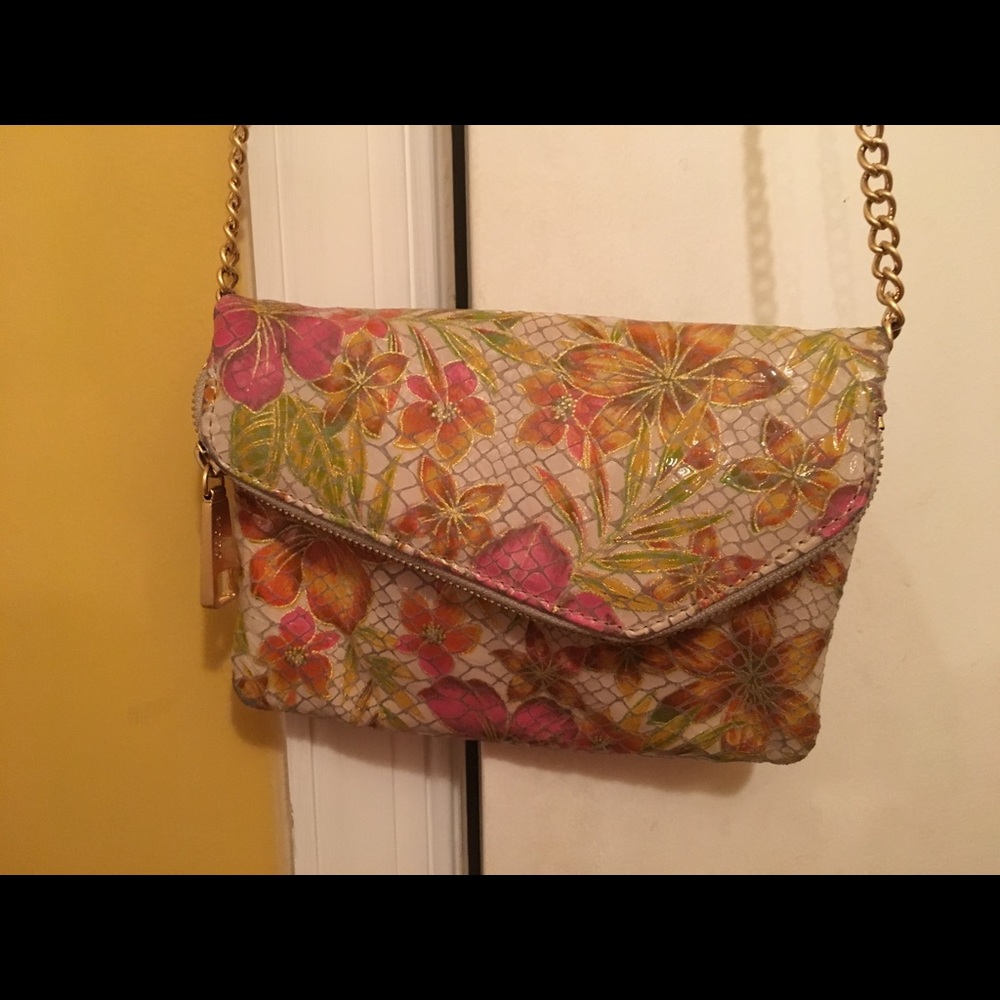 HOBO Brand Floral Pattern Chain Purse