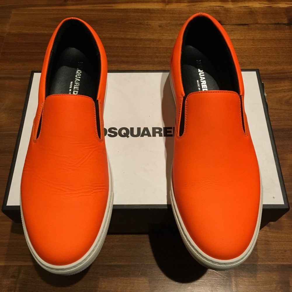 Dsquared 2 men sneakers, orange, stylish, new