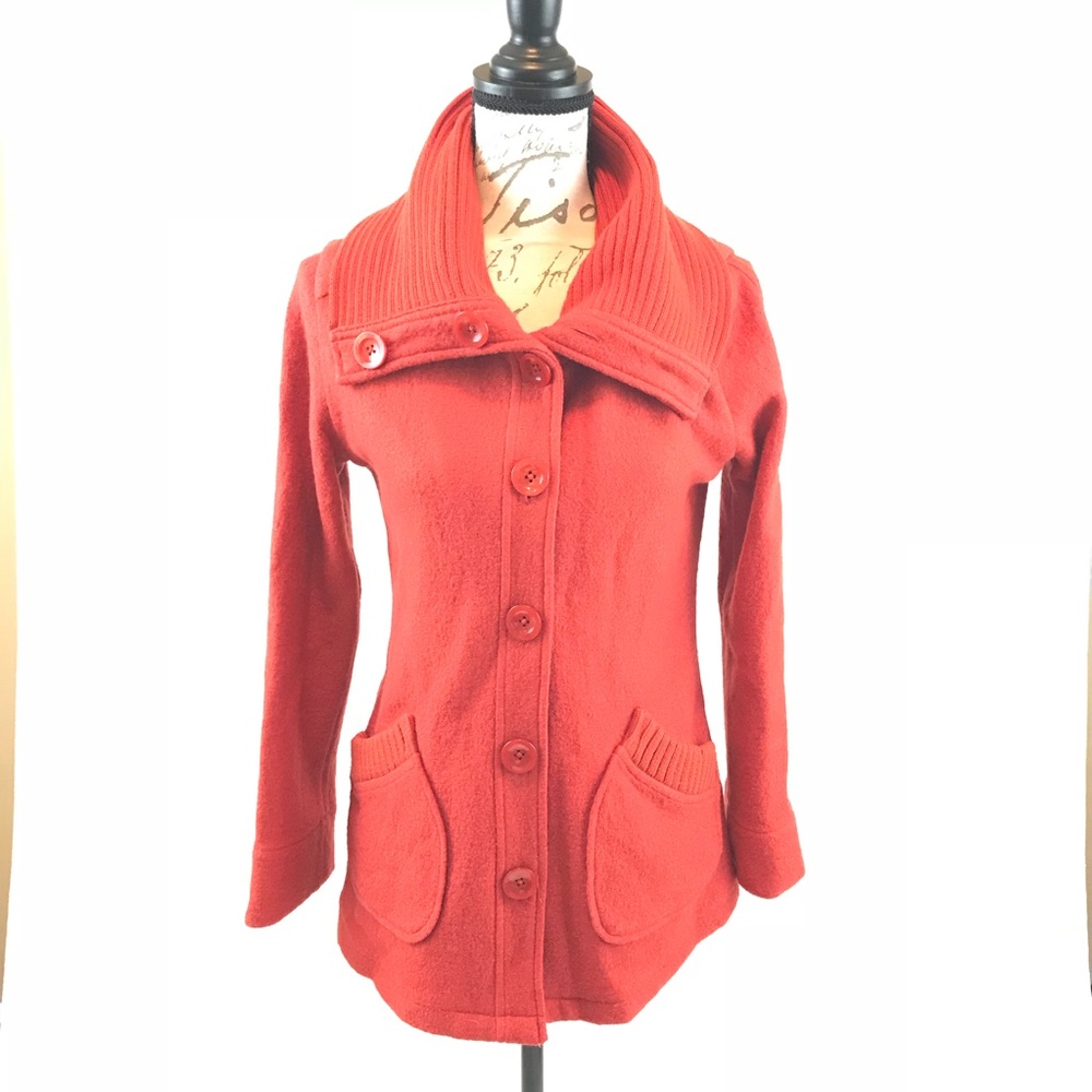 Laura Ashley Orange Coat Outerwear Jacket