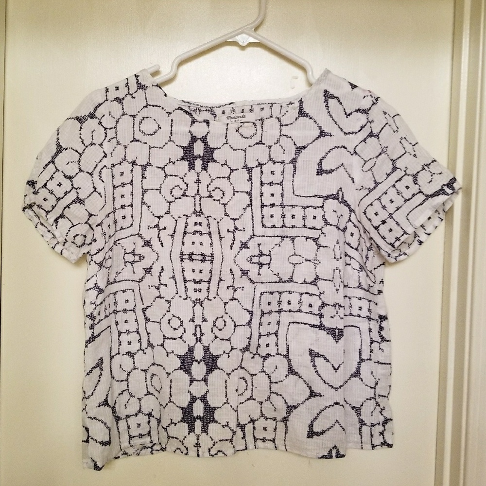 Madewell split back crop top