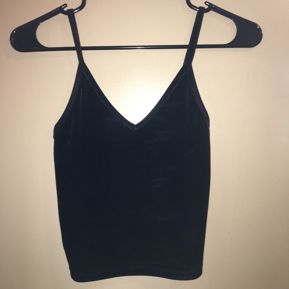 Velvet tank top cropped