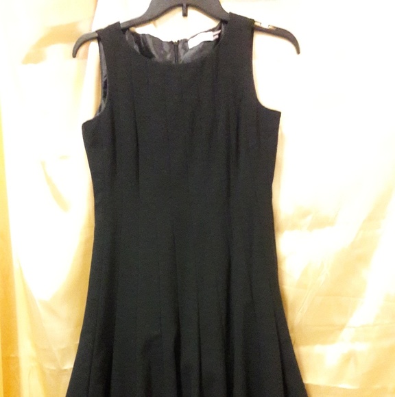 Calvin Klein black flair dress - Picture 1 of 8