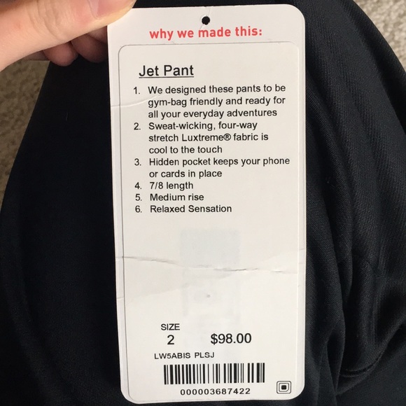 SOLD Lululemon Spray Jacquard pattern Jet pant - Picture 6 of 6