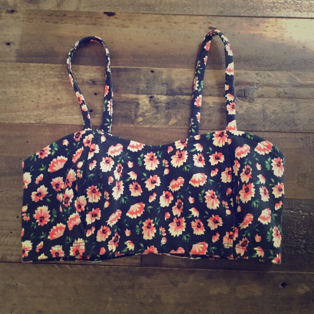 NWT Forever 21 Floral Multicolor Bra Bralette S
