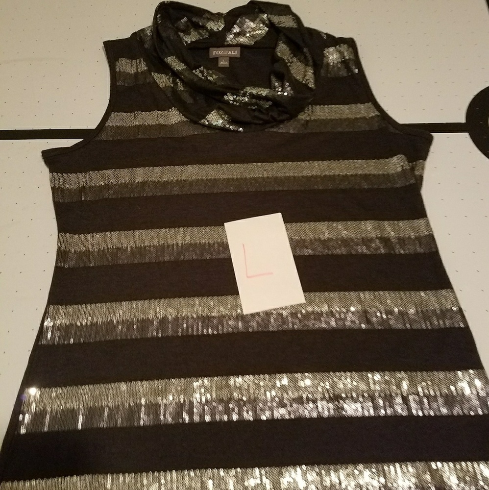 Silver & black sweater
