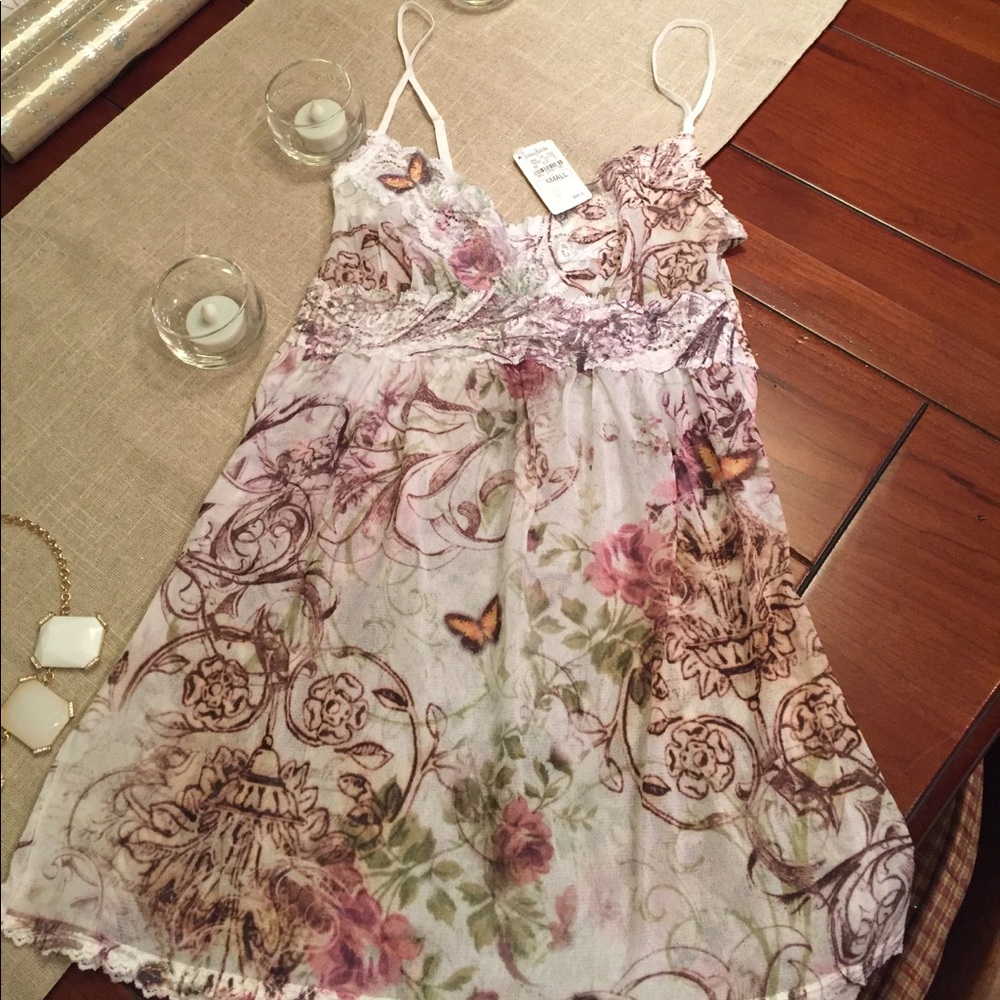 NWT Butterflies babydoll nightie S