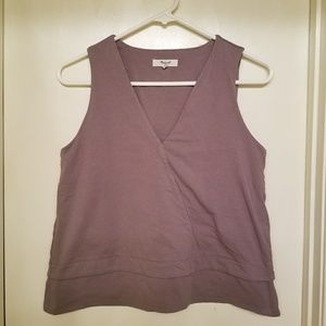 Madewell faux-wrap cropped top