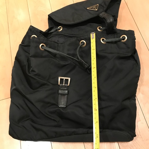 Prada nylon black chain backpack main image 6