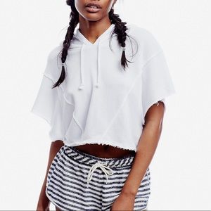 Free people Movement white “Lost and Found” hoodie