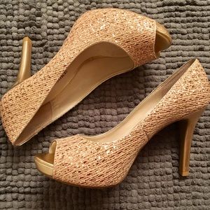 Audrey Brooke Gold Heels