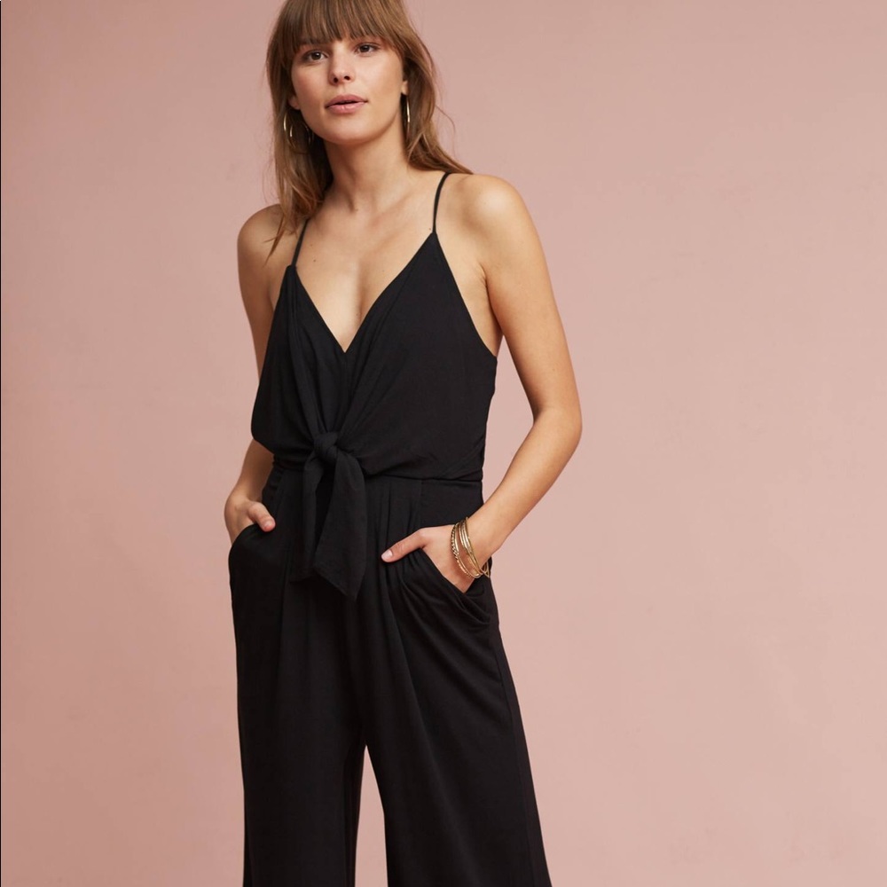 Free People Black Sleeveless Jumpsuit