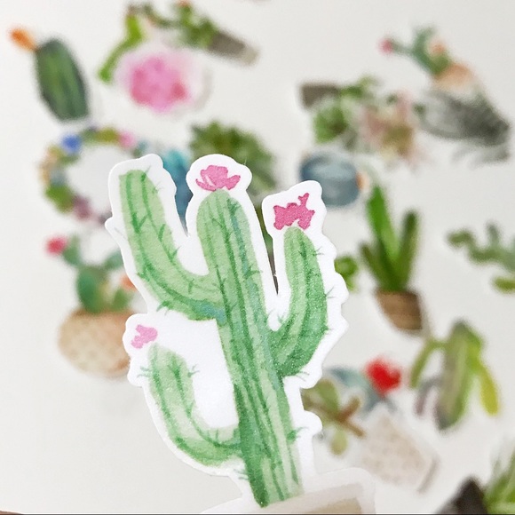 🌵 28 PIECES CACTUS SUCCULENT STICKERS🌵 - Picture 3 of 4