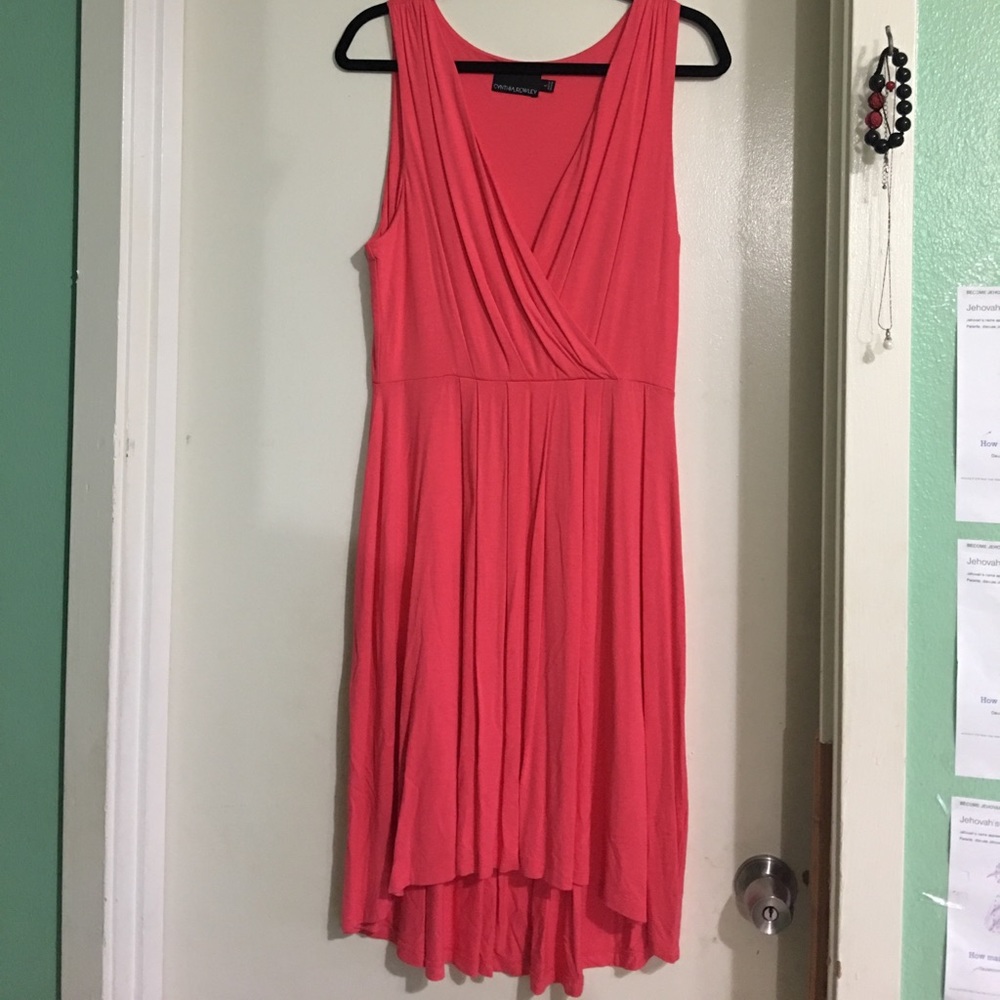 Coral Sleeveless Dress
