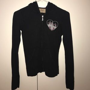 Black Juicy Couture Zip Up Hoodie