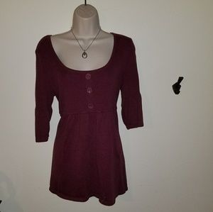 Maroon tunic sweater