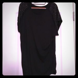 Long black beaded top