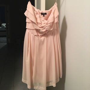 Blush pink strapless dress, worn once