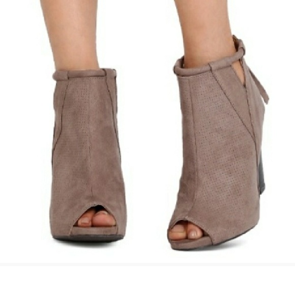 Perforated Cut Out Bootie - Picture 1 of 4