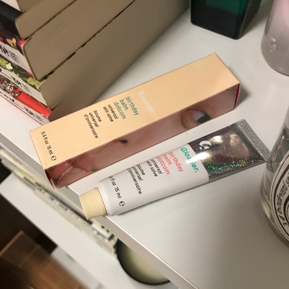 Glossier Balm Dot Com in Birthday Cake Flavor