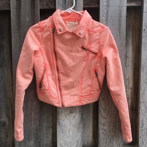 Peach denim jacket