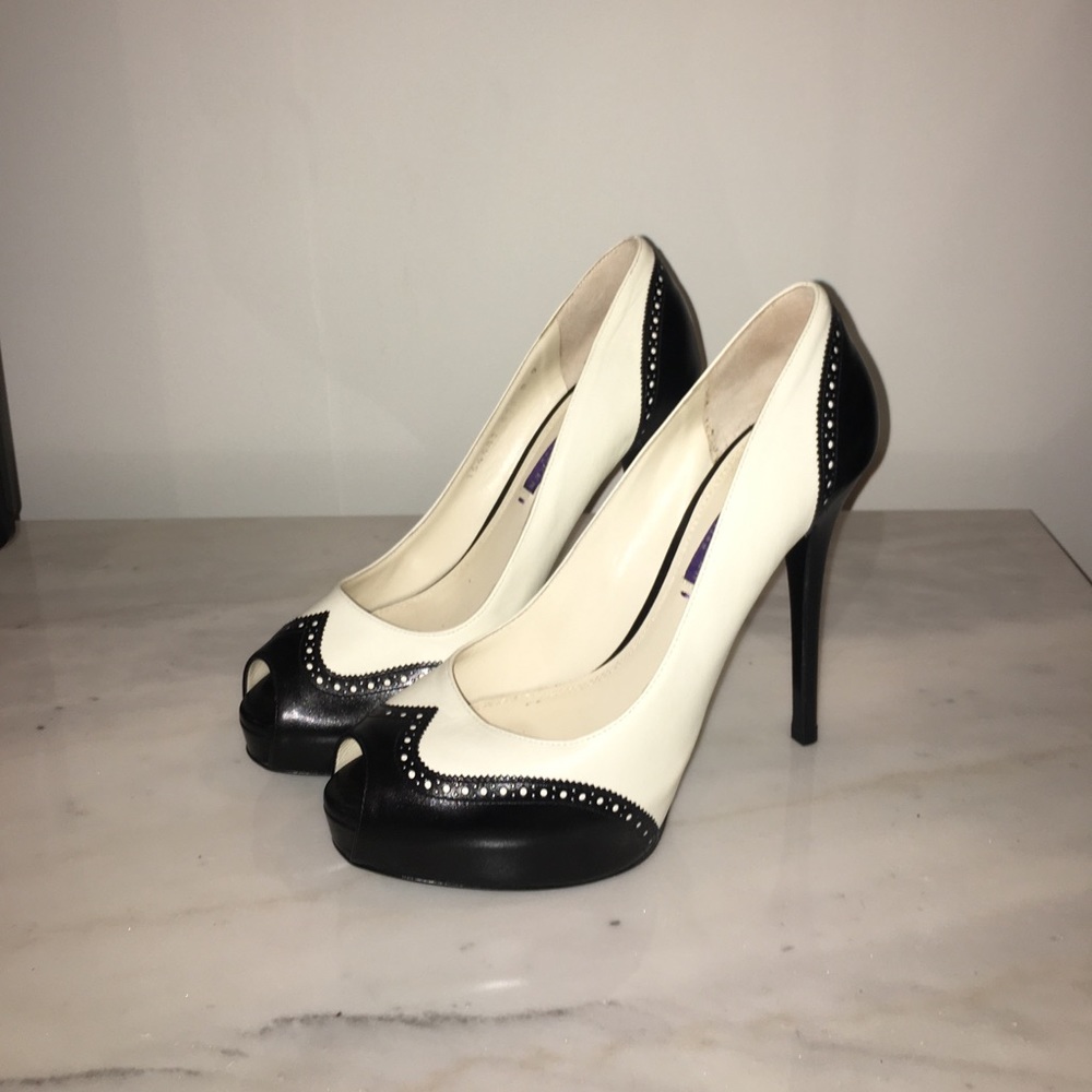 Ralph Lauren Collection Jaina peep toe heel