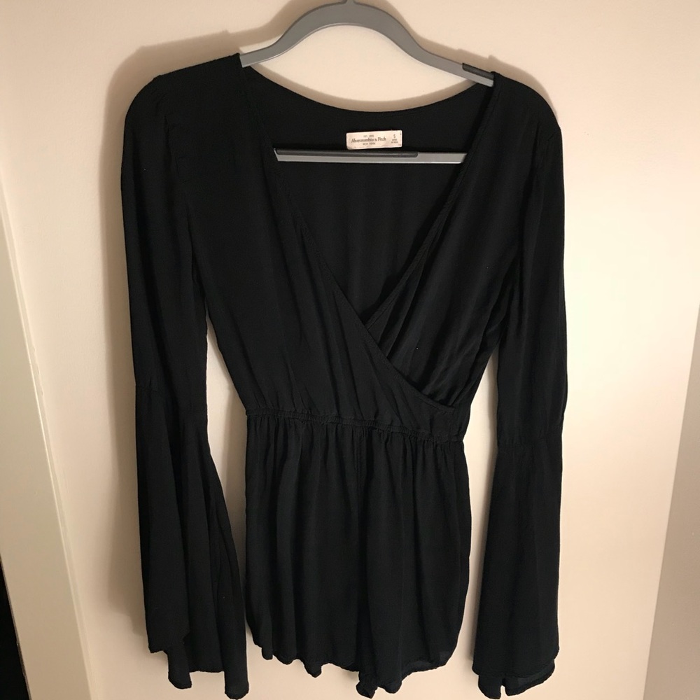 cute black flowy romper