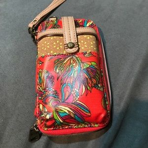 Sakroots coral wallet / phone case ❤️