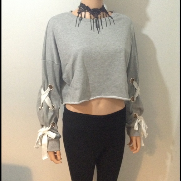 Cute Crop Top With Lace-Down Sleeves🎉Sale (Last 1 - Picture 5 of 6