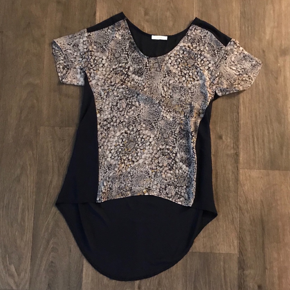 Lush High-Low Sheer Blouse