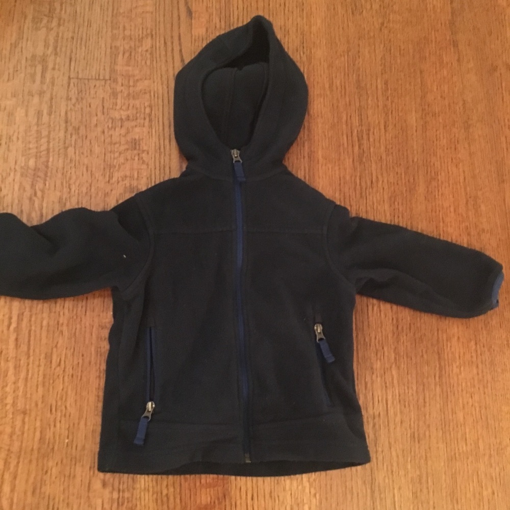 Fleece hooded jacket