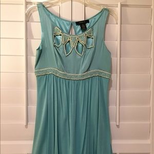 Arden B Turquoise Beaded Bubble Dress