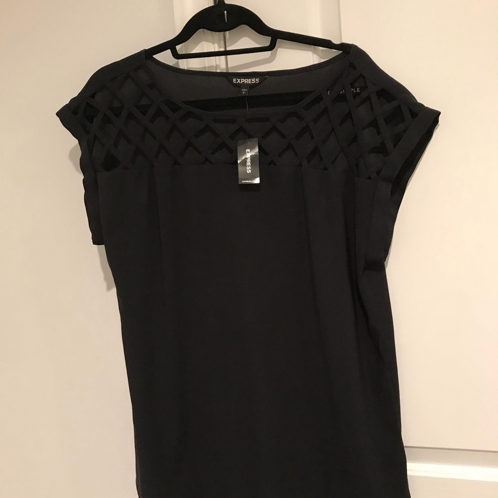 Express short sleeve silky top