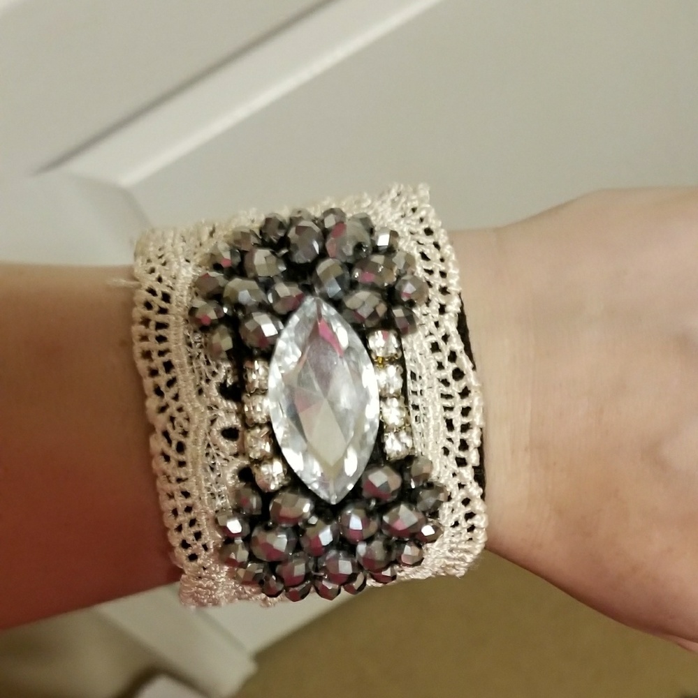 Jeweled cuff bracelet