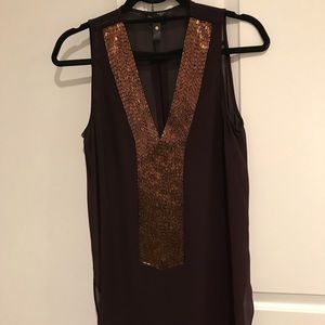 Aqua Beaded Tank Top