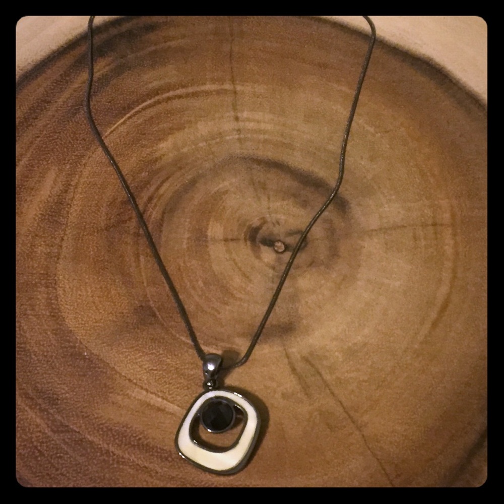 Lia Sophia black and white necklace.