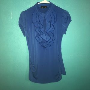 Ruffled fitted shirt